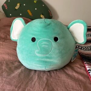 Diego HTF OG Teal Elephant Original Squishmallow by Kelly Toy NWT